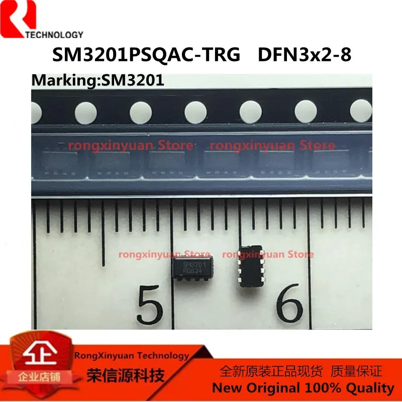 

10pcs/lot SM3201PSQAC-TRG SM3201PSQAC SM3201 DFN3x2-8 -30V -7.9A P-Channel Enhancement Mode MOSFET 100% New original