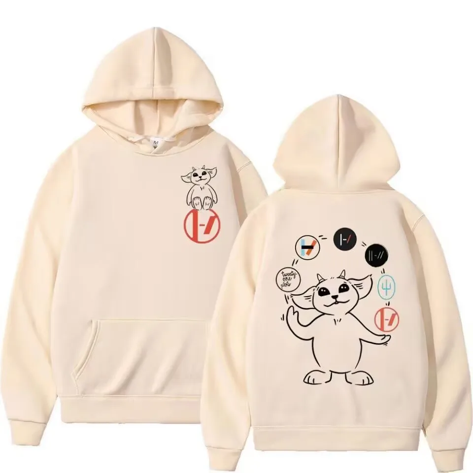 

Men's Women's Pullover Sheep Print Hip Hop Retro Rock Hoodie Fashion Y2K Sweatshirt for Men Top Twenty One Pilots Hoodies