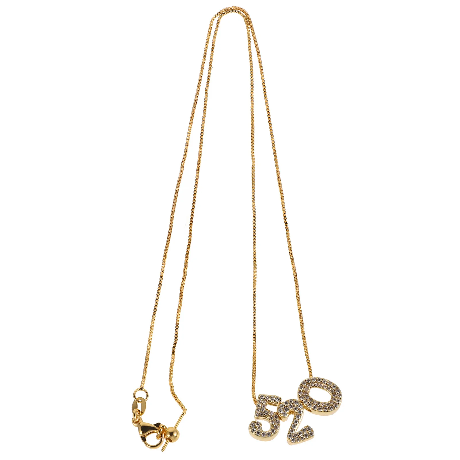 

520 Necklace Minimalist Pendant For Women Gold Plated Collarbone Chain Jewelry Gift Girlfriend Wife Birthday Christmas Wedding