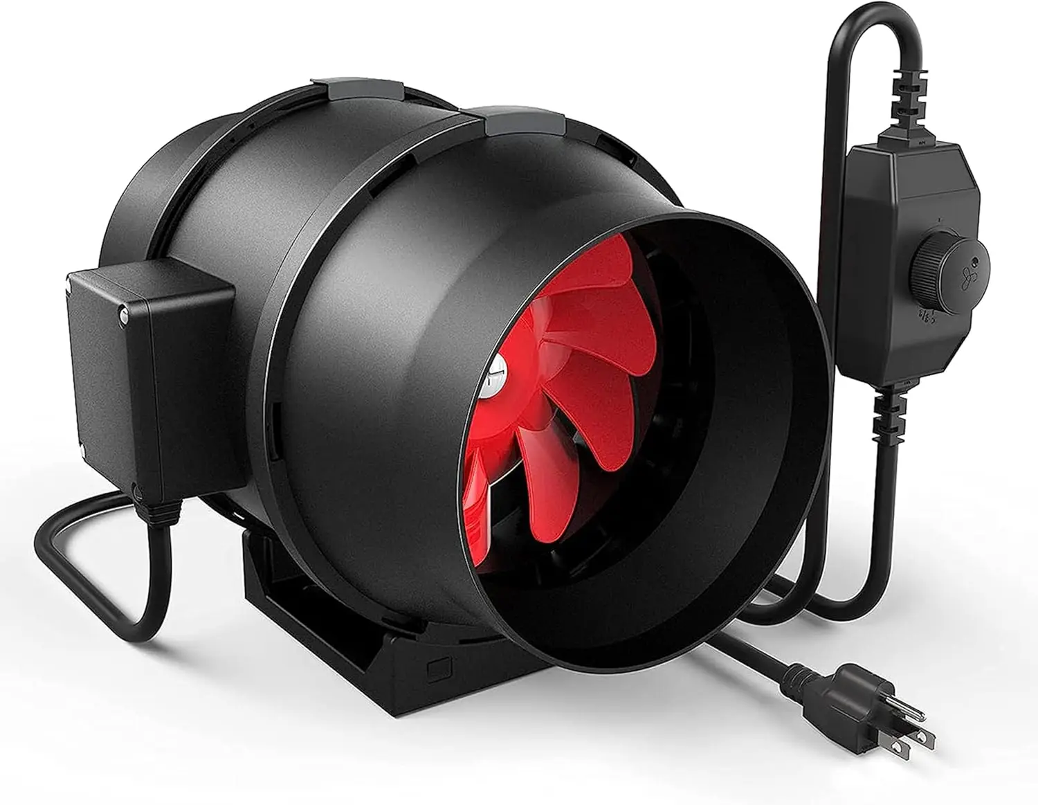 

6-дюймовый линейный канальный вентилятор 395 куб. футов в минуту с регулятором скорости для выращивания палаток, гидропоники, вентиляции