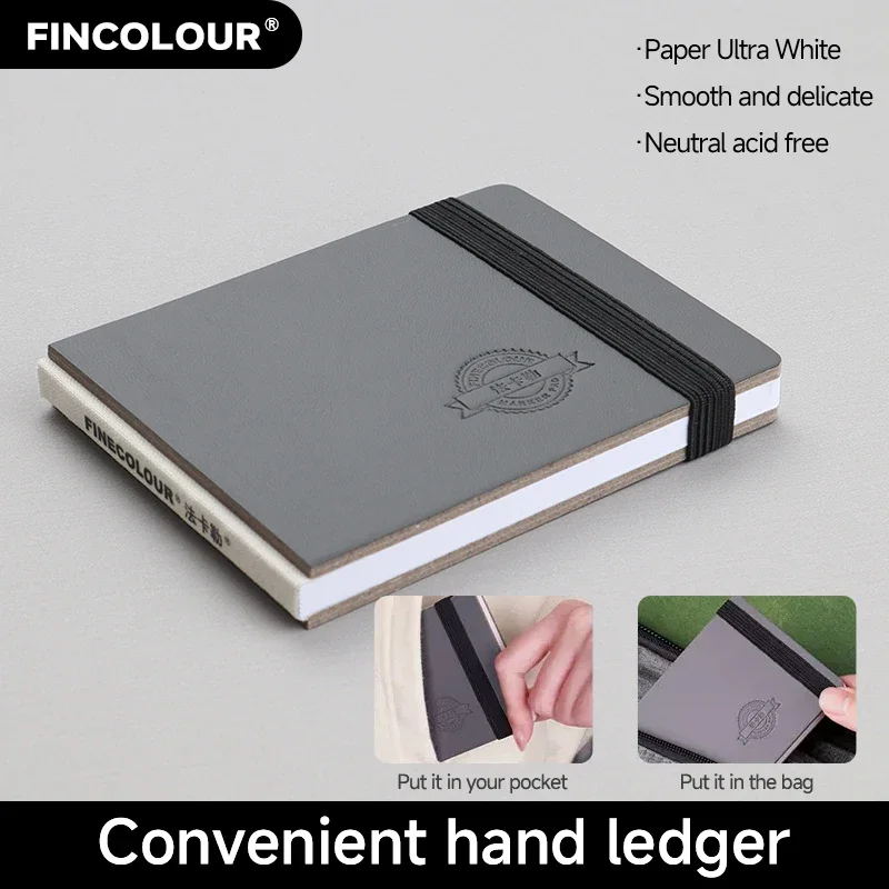 FINECOLOUR Mini Square Watercolor Paper Pad Marker Book Portable 200g 26 sheets 80*100mm Art Drawing Skectbook