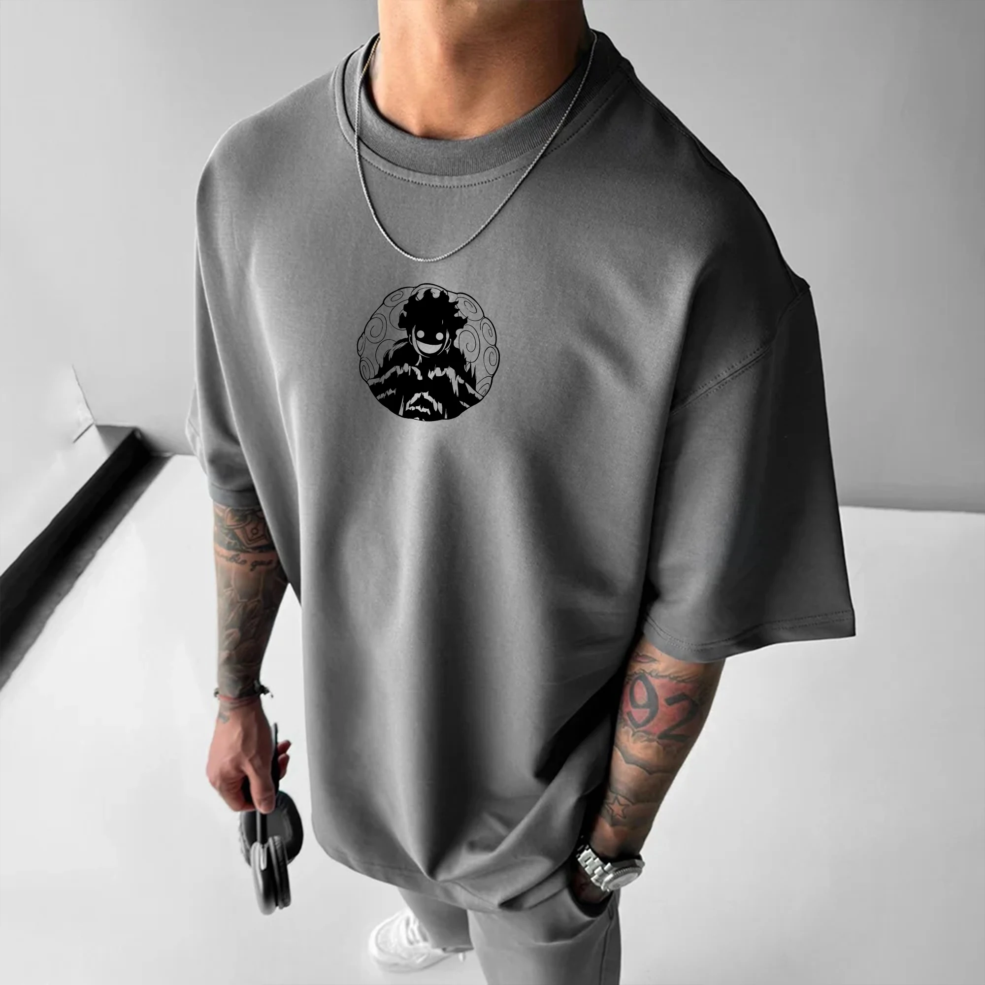 One Piece Action Anime Rufy Stampa Uomo Donna T-shirt in cotone Harajuku Y2K Streetwear Estate Casual Grafica T-shirt oversize