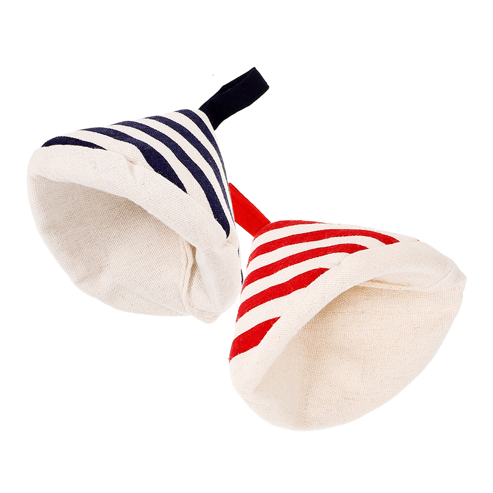 

2pcs Anti-scald Pot Hat Triangular Heat Resistant Kitchen Cotton Polyester Red Blue Striped Pot Lid Handle Cover Protector