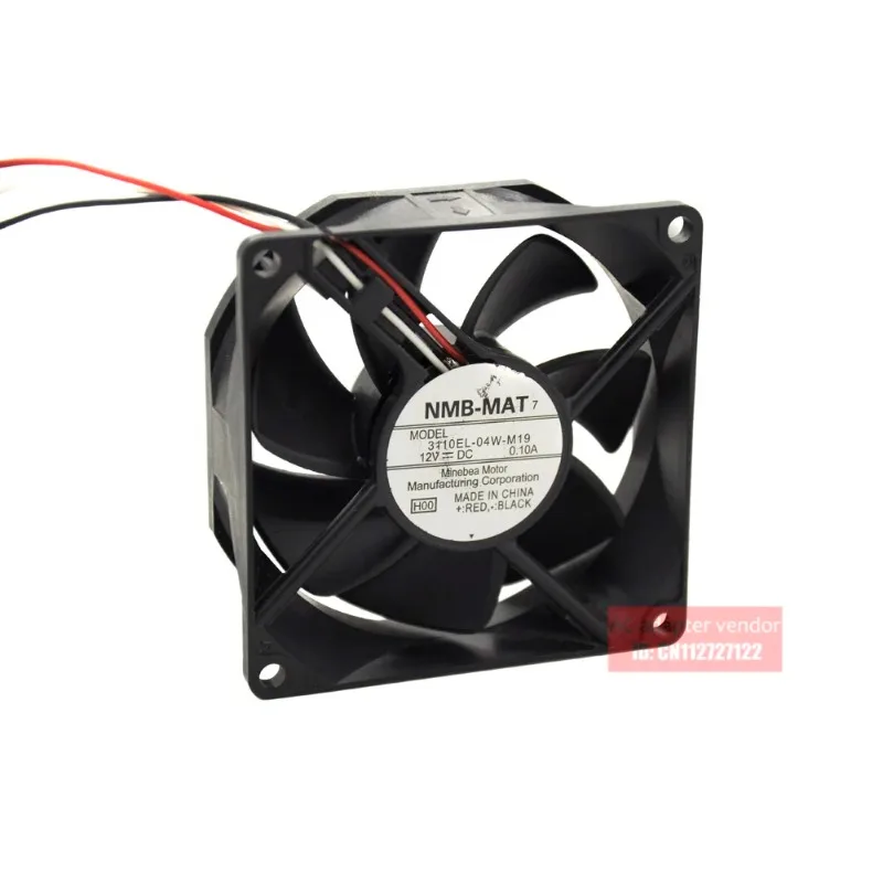 JFG For NMB-MAT 8CM 3110EL-04W-M19 8025 12V 0.10A 8CM Silence Cooling Fan