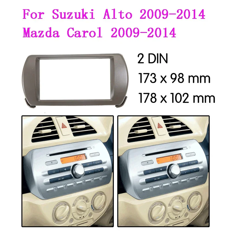 

2din автомобильный радиоприемник для SUZUKI Alto mazda carol 2009-2013, комплект стереоприборной панели, установка лицевой панели, объемная панель, рамка DVD