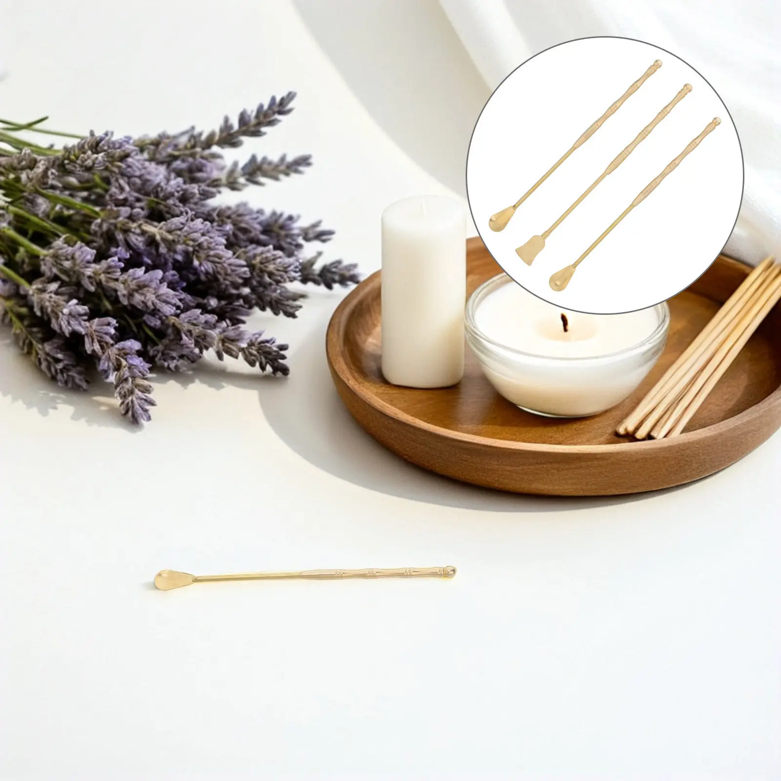 

1Set Brass Incense Shovel and Spoon Removable Long Handle Incense Burner Tools Kit for Yoga Meditation Tea Ceremony Burner