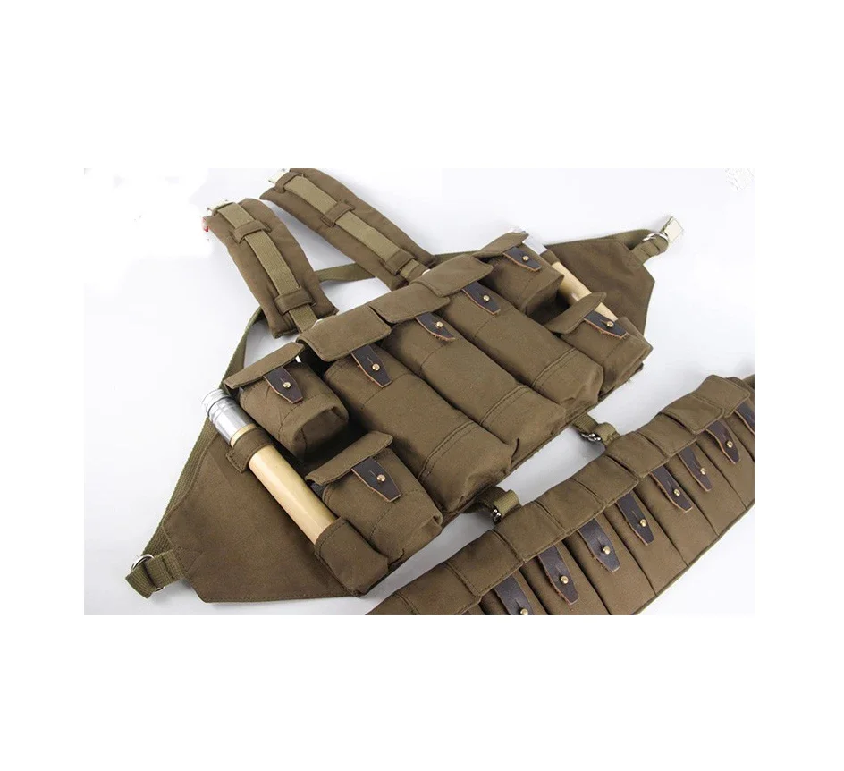 ソビエトロシア特殊部隊タクティカルベストはキャンバス胸吊り装備で持ち運びます