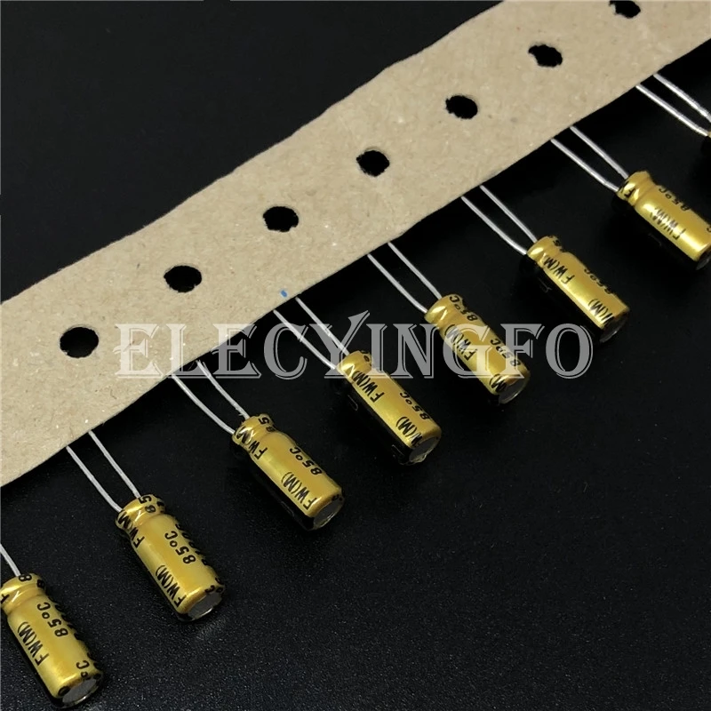 100 Chiếc 33 UF 50V Nichicon FW Series 5X11 Mm 50V33uF Âm Thanh Hifi Tụ Điện