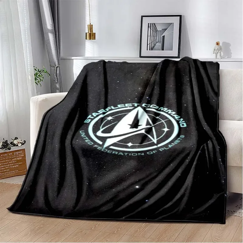 Movies S-Star Trek Logo Flannel Soft Warm Blanket Retro Blanket Bed Bedroom Living Room Sofa Travel Picnic Blanket Birthday Gift