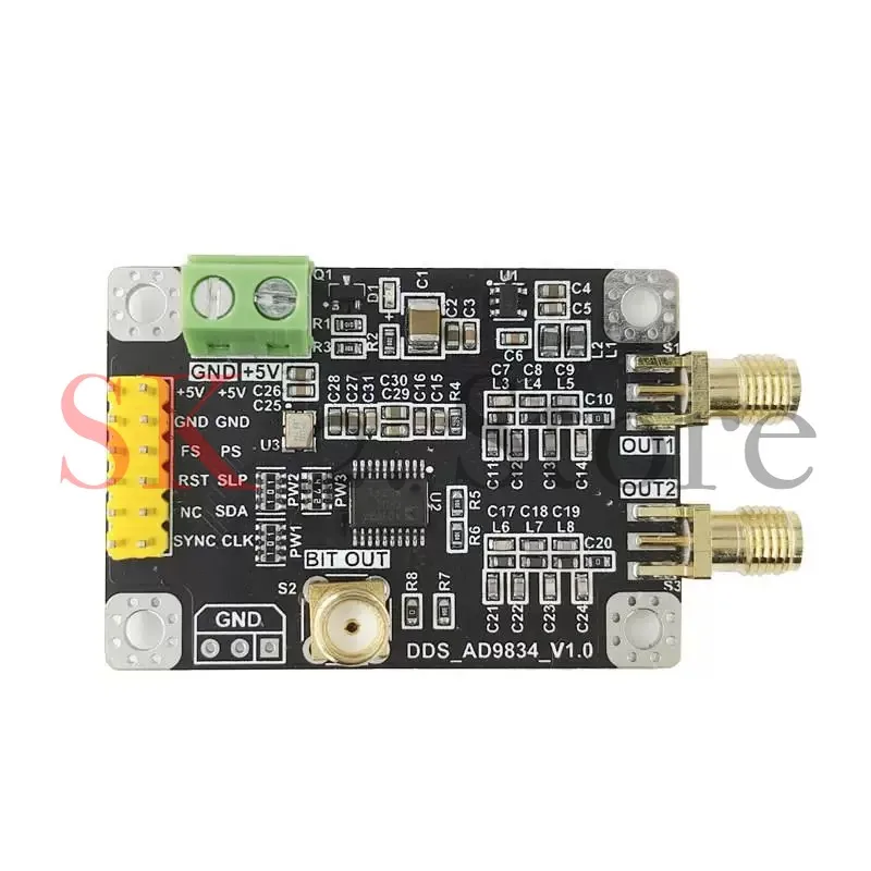 AD9834 DDS Signal Module, Dual Channel Signal Generator, Sine Wave Triangle Wave Square Wave Module