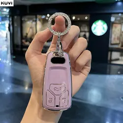 TPU Car Smart Remote Key Case Cover For Audi A4 A4L A5 Q5 Q7 TT TTS 8S B9 2016 2017 2018 Car Key Protection Shell Accessories