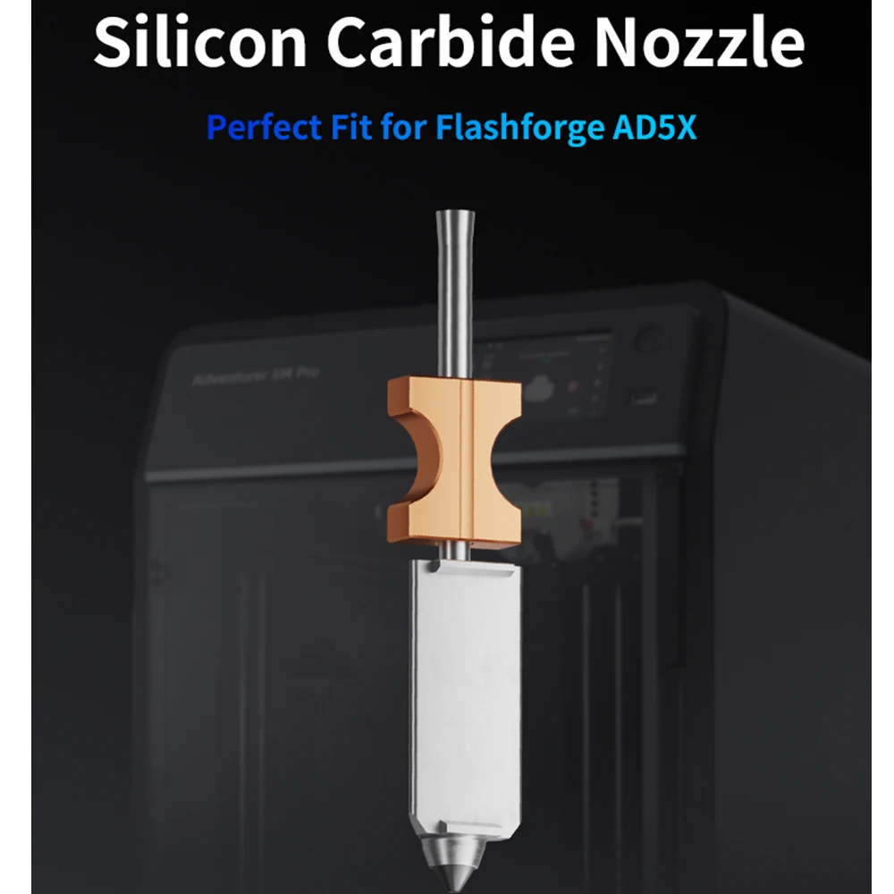 

Новейшее насадка из карбида кремния для Flashforge AD5X 0,4 мм 0,6 мм, высокое качество для Flashforge, аксессуары для 3d-принтеров