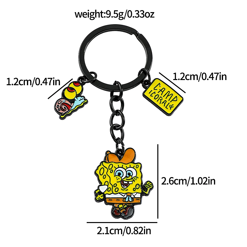 Anime SpongeBob SquarePants keychain Cartoon Figure Patrick Star keychain Men Women Backpack Pendant Jewelry Accessories Gifts