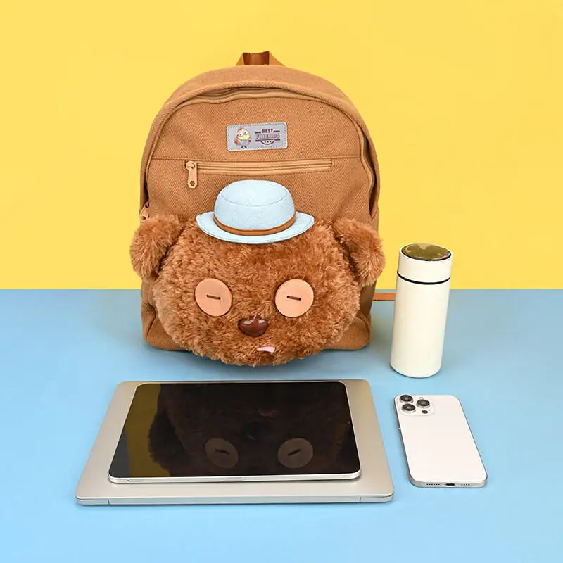 new-pottdemiel-tim-bear-plush-doll-backpack-kawaii-large-capacity-backpack-ins-korean-cartoon-anime-friends-birthday-gift
