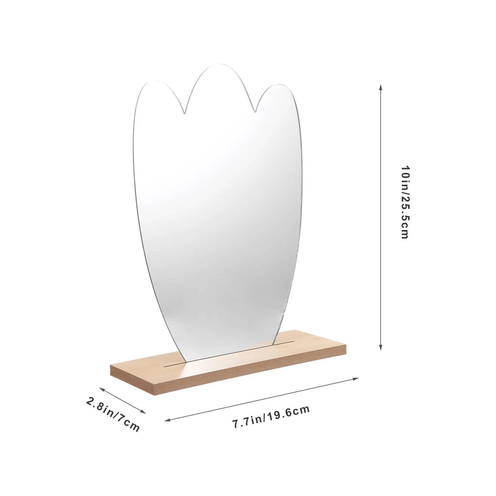Miroir de maquillage irrégulier, décoration de bureau, outils en bois, grands miroirs esthétiques mignons, Table de chambre à coucher, bureau