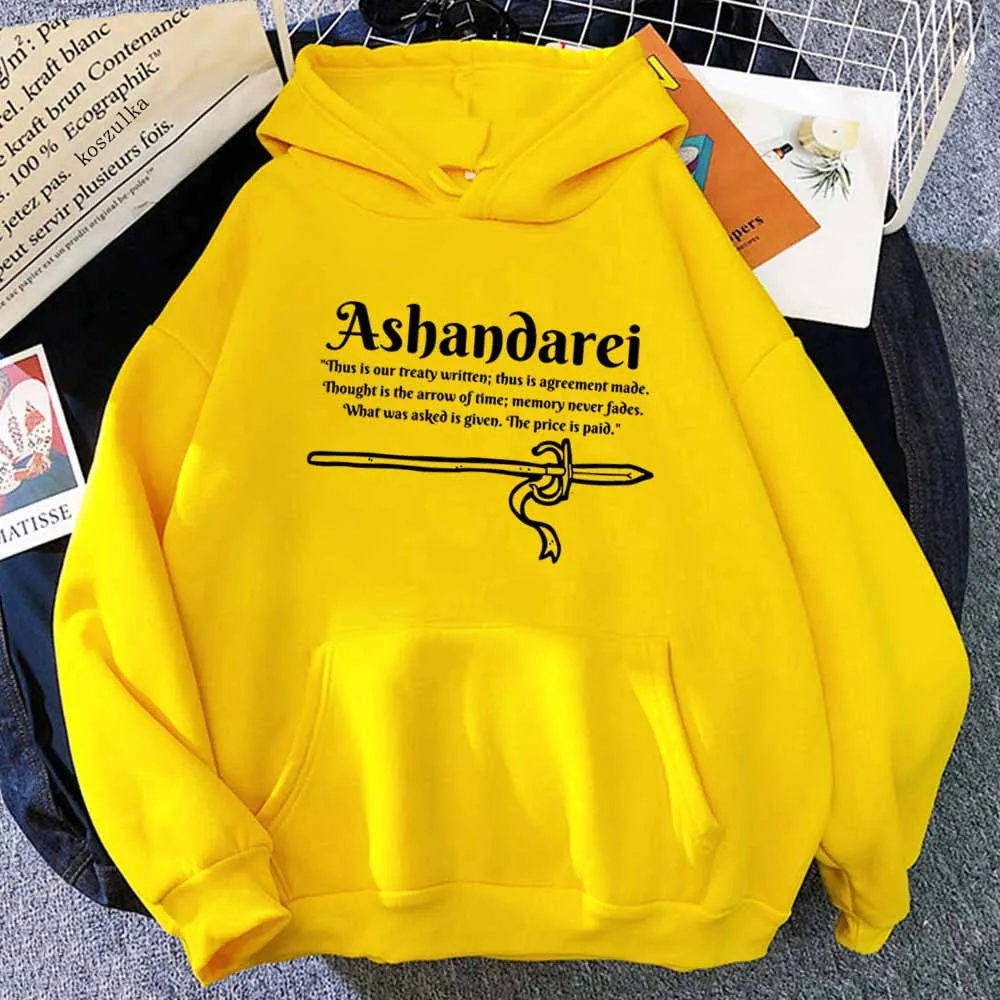 2023 Hot Tv Show Wheel of Time Time Ashandarei Letter Printed Hoodie Sweatshirt Women Men Hoodies Pullover