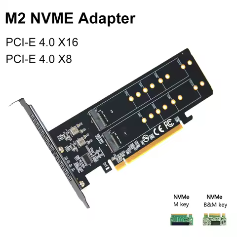 PCIe To M2 NVME Adapter Card PCI-E 4.0 X8 X16 NVME M Key SSD Converter M.2 PCI Expansion Card For 2230 2242 2260 2280
