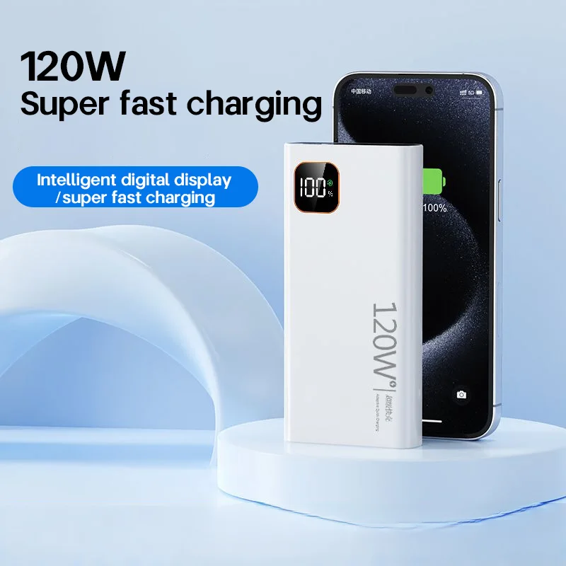 Xiaomi 120 واط قوة البنك 50000 مللي أمبير قدرة عالية شحن سريع Powerbank شاحن بطارية محمول آيفون سامسونج هواوي 2025