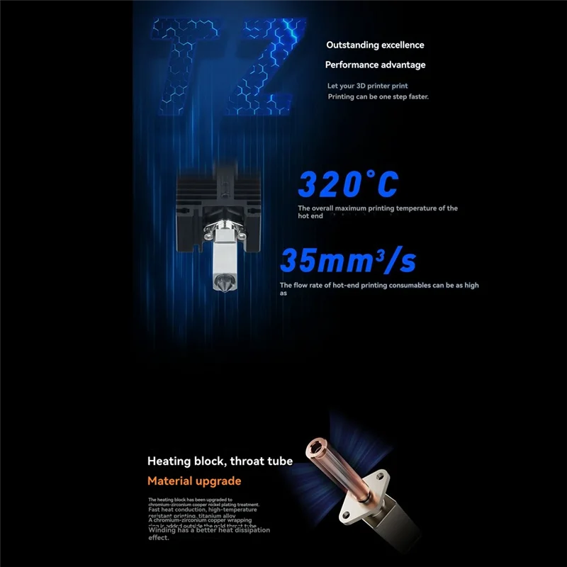 

Классический комплект Hotend для 3D-принтера Bambu Lab P1 с охлаждающим вентилятором, сопла из закаленной стали, улучшенная точность печати 0,6 мм