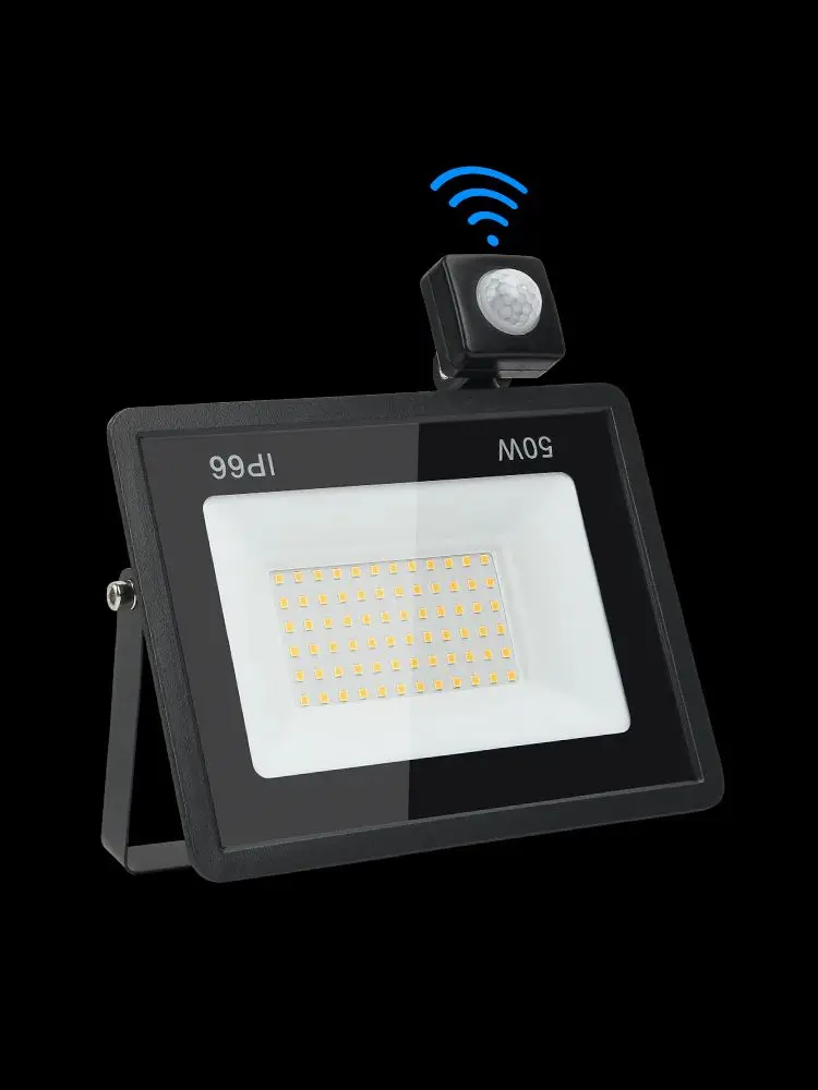 Kaltweißer LED-Flutlichtstrahler, 50 W, wasserdichter Flutlichtstrahler, Außenleuchte, Garten- und Platzbeleuchtung, Garagenbeleuchtung, Straßenbeleuchtung