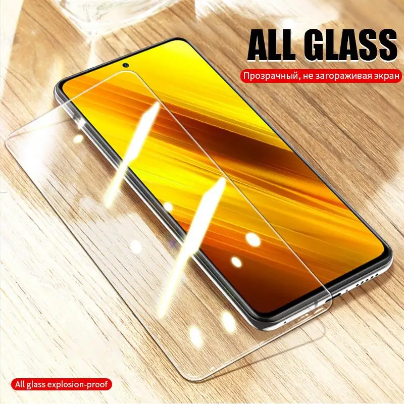 2/4 Pcs Full Protection Glass For Xiaomi Poco X3 X4 NFC X2 F2 F3 F4 GT Tempered Screen Protector POCO M2 M3 M4 M5 Pro M5S Glass