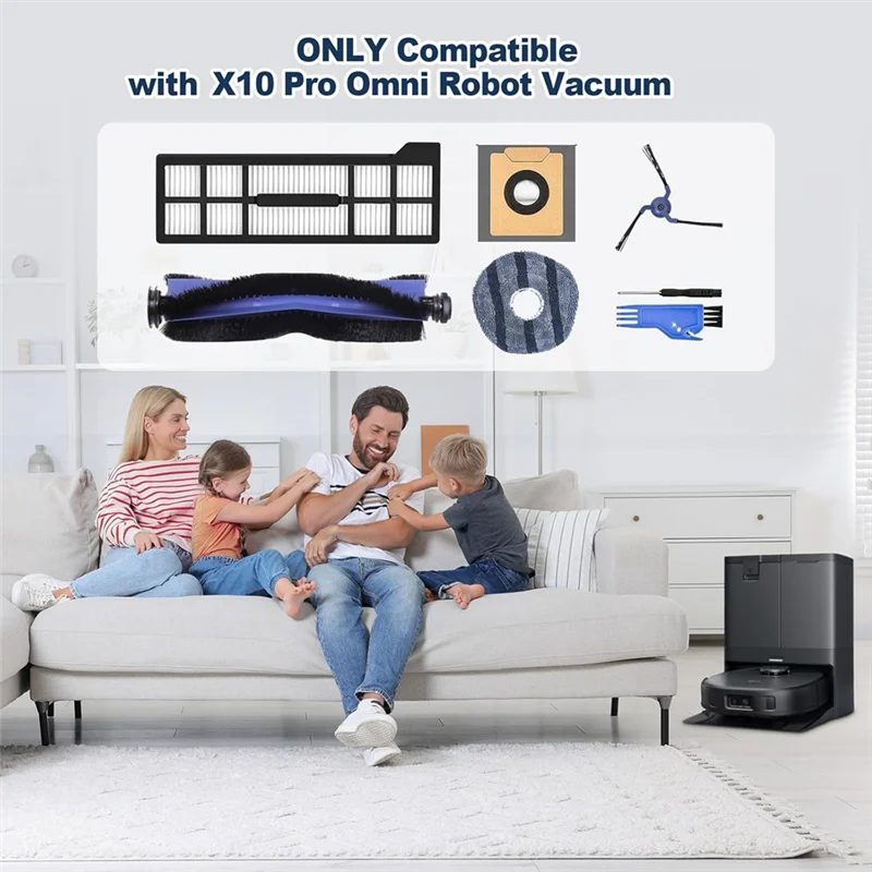 

【Must-Haves】23 шт. сменные аксессуары для Eufy X10 Pro Omni, детали пылесоса, основная щетка, тканевая швабра, боковые щетки HEPA-фильтр Dus