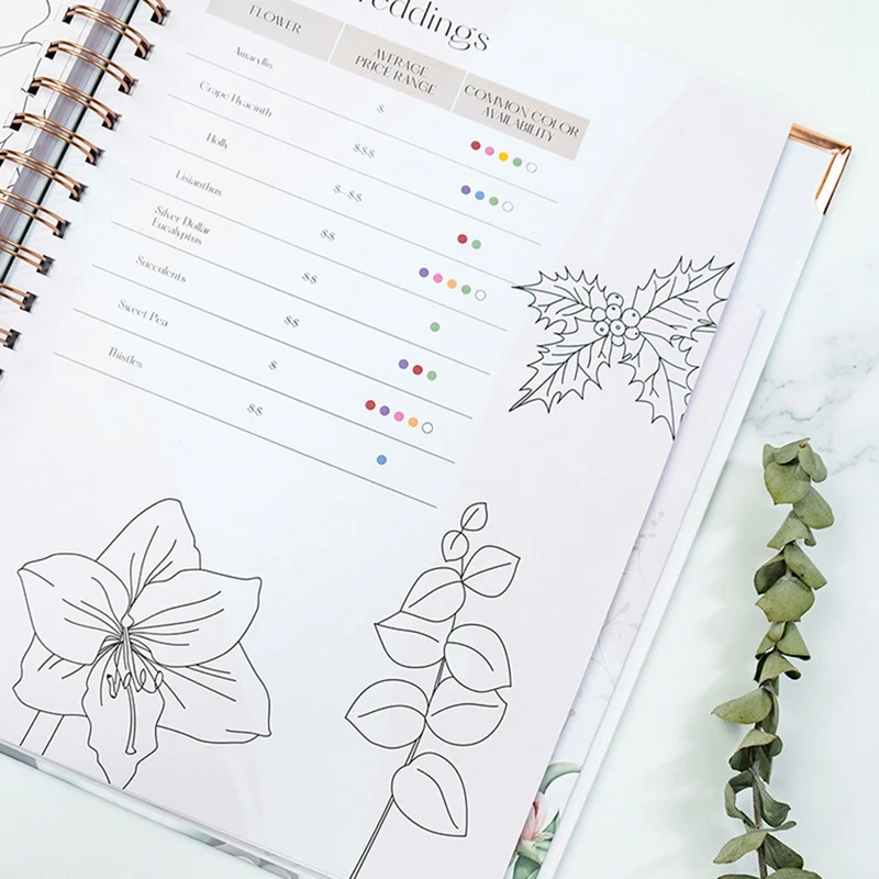 2024 Wedding Planner & Organizer Book Paper For Bride, 9.3 Inch X 11.3 Inch Diary Engagement Gift Book