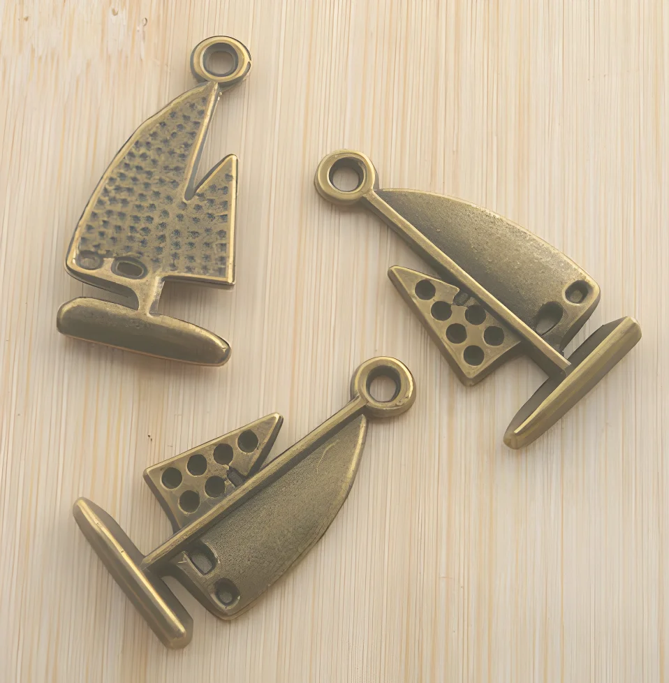 

20pcs 27*13mm A lloy matel antiqued bronze sailing boat pendants HWG1059