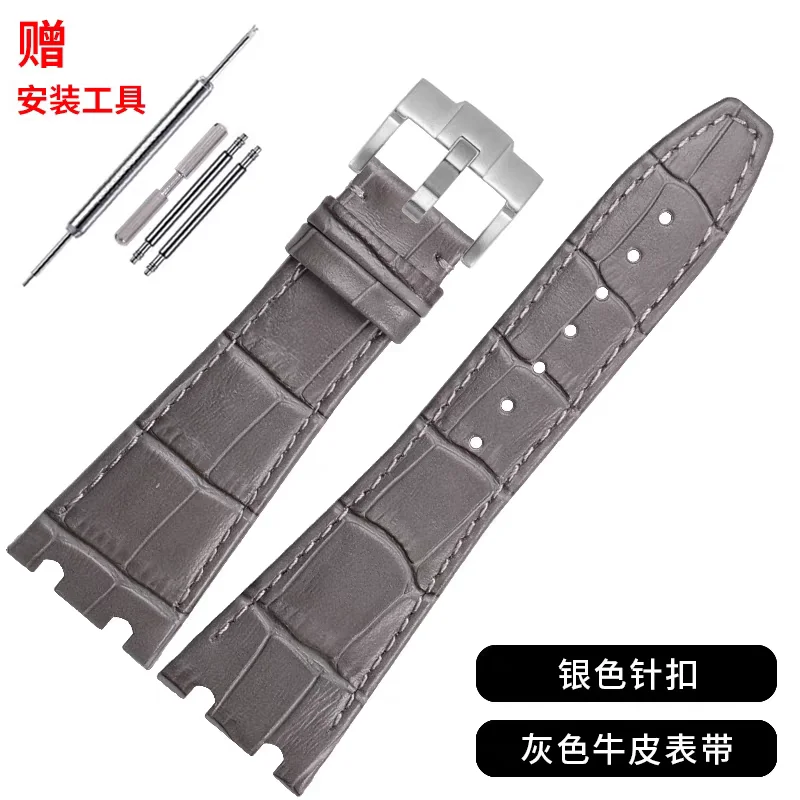 Genuine Leather Watch Strap For Audemars Piguet Royal Oak Offshore AP 15400/15500/26331 Replacement Band Man Women 26mm Bracelet
