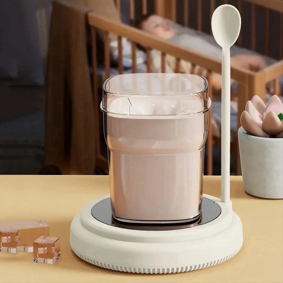 ABYK-agitador de leche magnético recargable, licuadora de café eléctrica, coctelera de leche para bebé, decantador de vino inteligente()