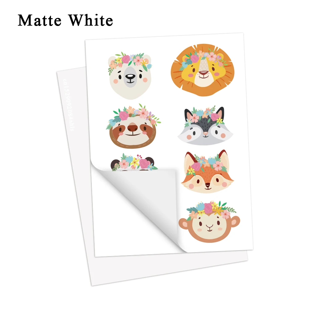 10 Sheets Printable Vinyl Sticker Paper for Inkjet Printer A4 Size Adhesive Sticker Photo Paper Matte White Vinyl Paper Sheet