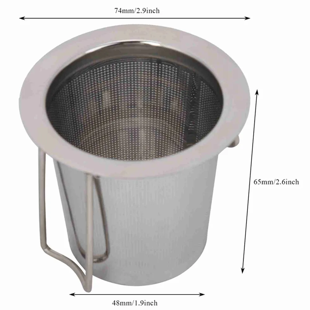 Stainless Steel Mesh Tea Infuser Extended Handle Safe Hygienic Tea Strainer Easy to Wash Extra Fine Filter