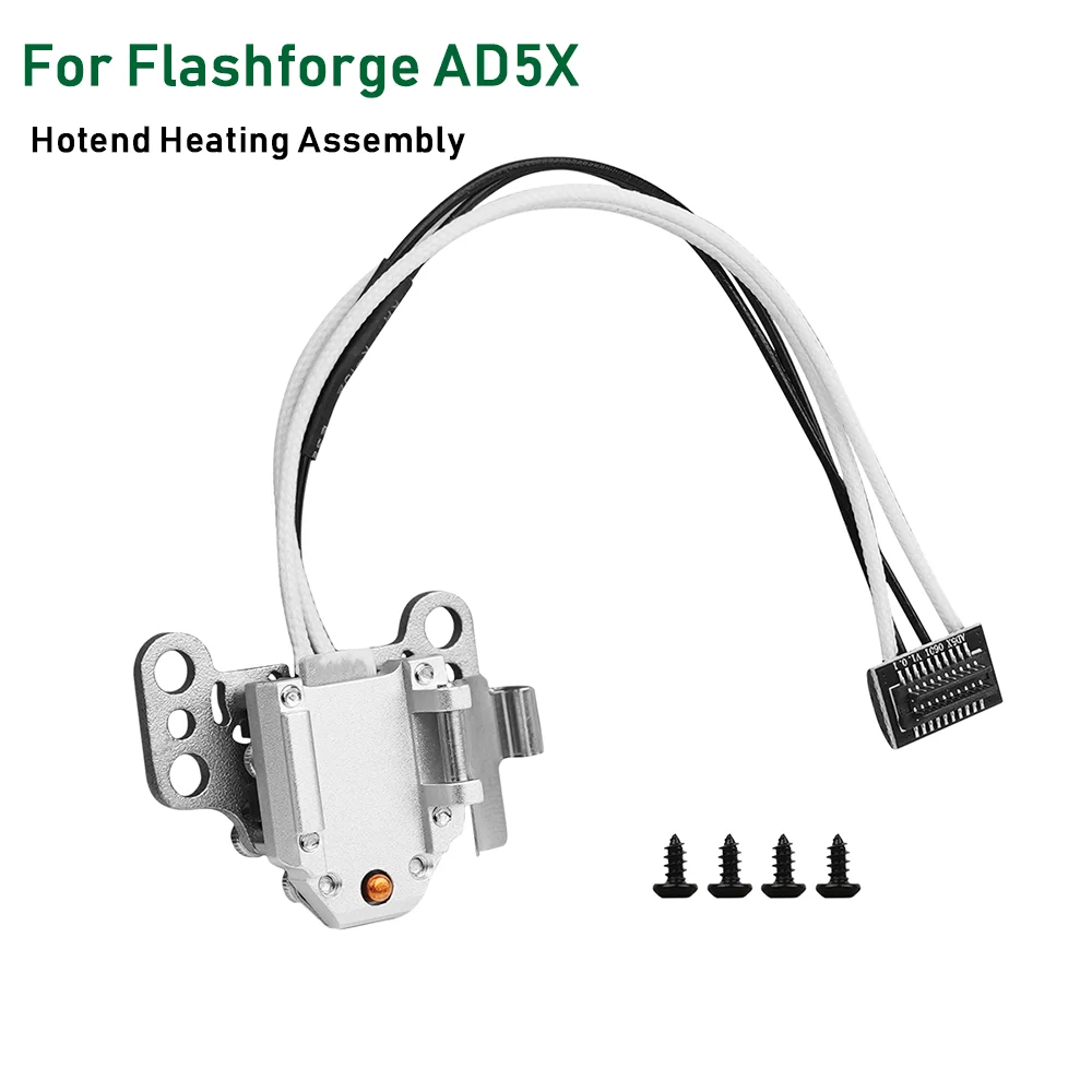 

For Flashforge AD5X hotend/print head, comes with a heater cartridge and thermistor extruder accessory