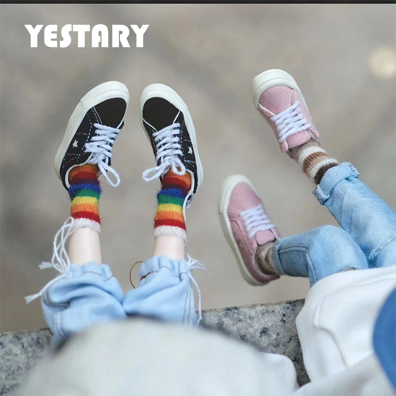 

YESTARY Bjd 1/6 Doll Shoes For Blythe Doll Accessories Canvas Shoes Fashion Skate Shoes 41mm For Ob24 Ob22 Diandian Doll Clothes