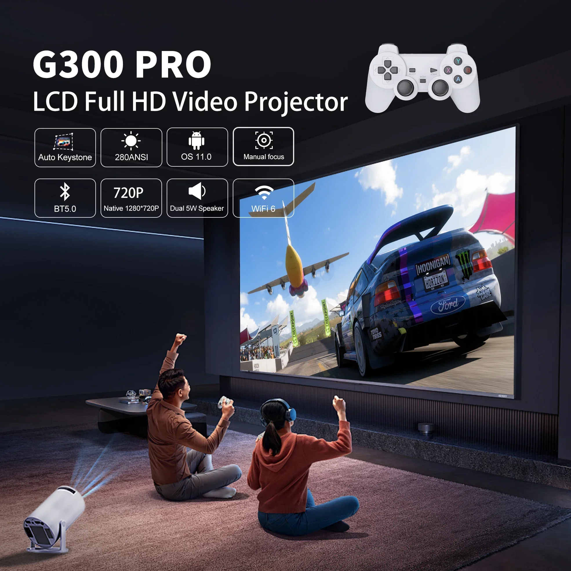 Topleo Android Outdoor Home Projector Shooting Games Video Smart Handheld Game Console Mini Proyector 4k Portable Projector