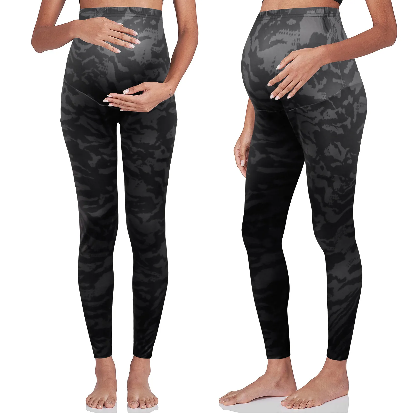 

Fashion Maternity Legging Women Pregnant High-Waisted Essentials Yoga Pants Print Soft Seamless Trousers vetement femme enceinte