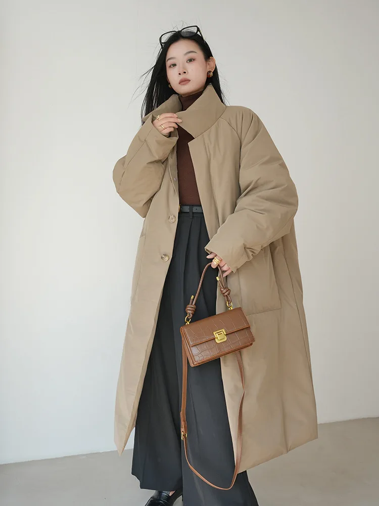 

Новая зимняя одежда с хлопковой подкладкой, женские длинные модные свободные пуховые парки, пальто, женское корейское пуховое пальто большого размера, черное