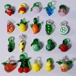 5/20pcs/Lot Different Fruit Charm Pendant Strawberry/Cherry/Lemon Charms For Jewelry Making Bulk Glass Materials Make Bracelets