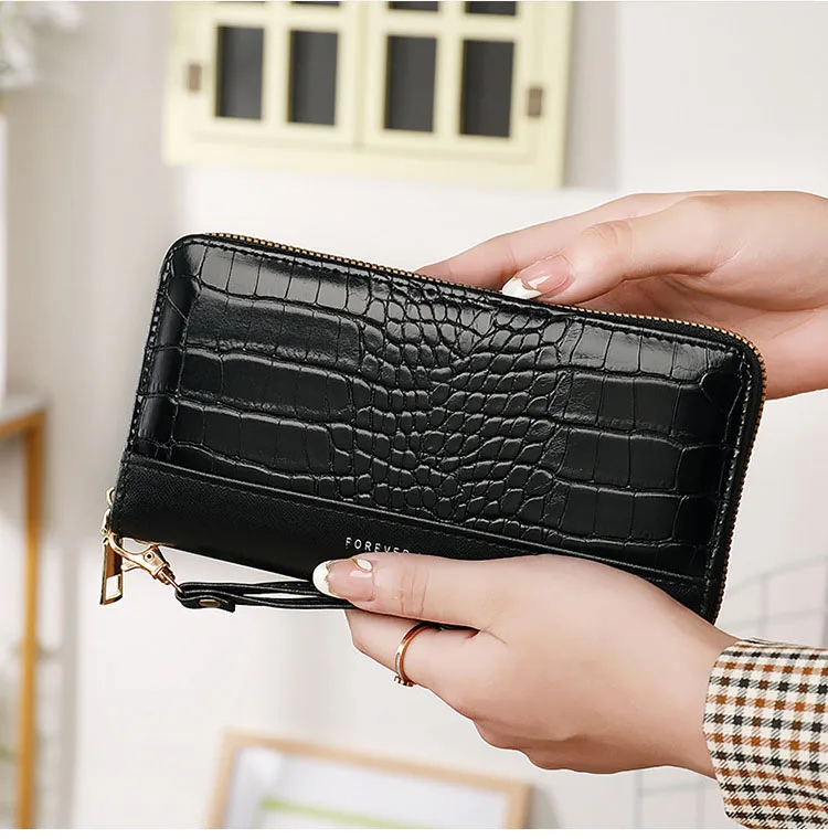 

Luxury PU Leather Wallets for Women Brand Designer Women's Purses Long Purse High Quality RFID Card Holder Wallet Clutch Bag