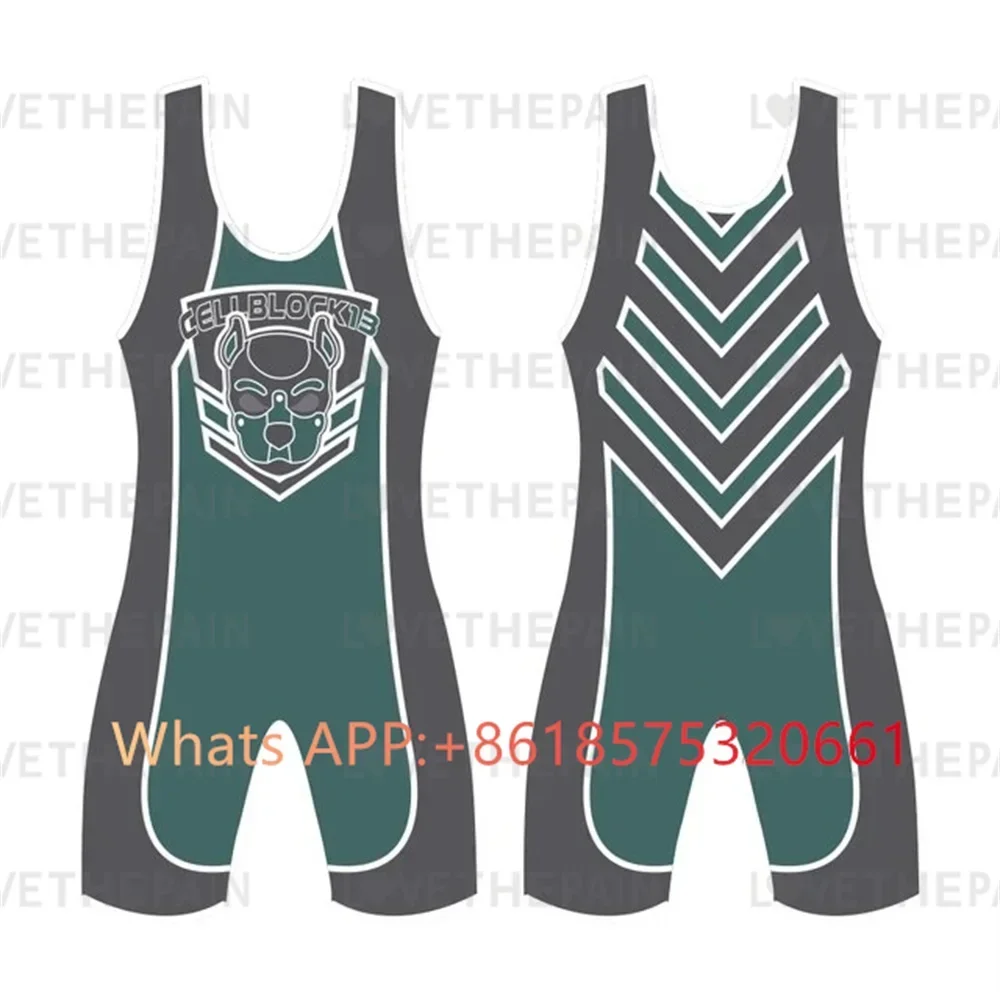 Kennel Club CB13 Men's Wrestling Fight Singlets One-Piece Powerlifting Sleeveless Gym Sport Sexyman Clothing Fitness Clothing