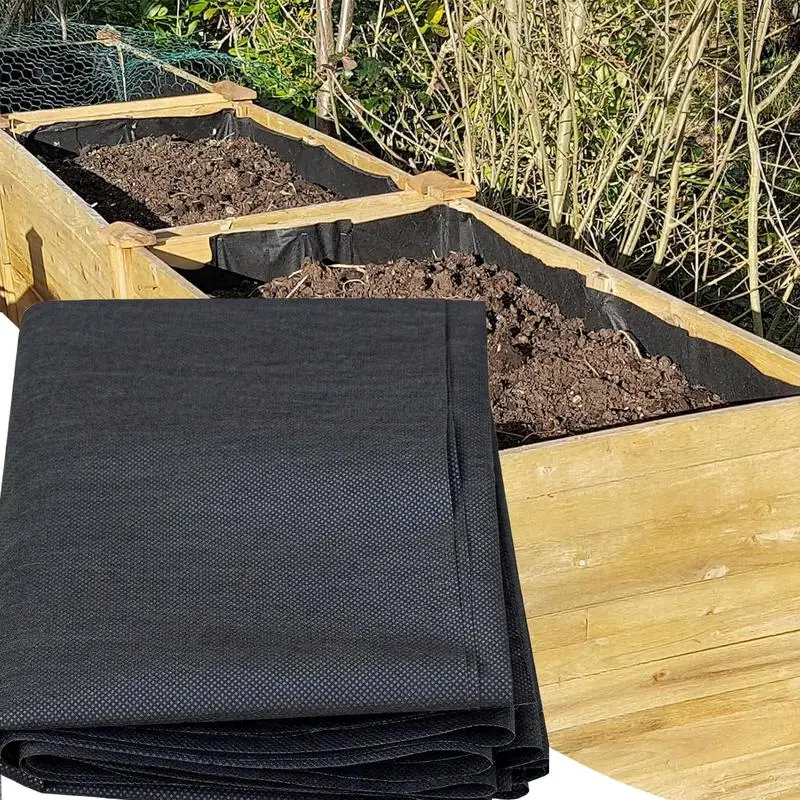 

Ткань для ландшафтного дизайна, дышащая, пригодная для вторичной переработки, водонепроницаемая подкладка для садовой кровати, наземное покрытие, садовые горшки, кашпо и аксессуары 1,6*2,9 м