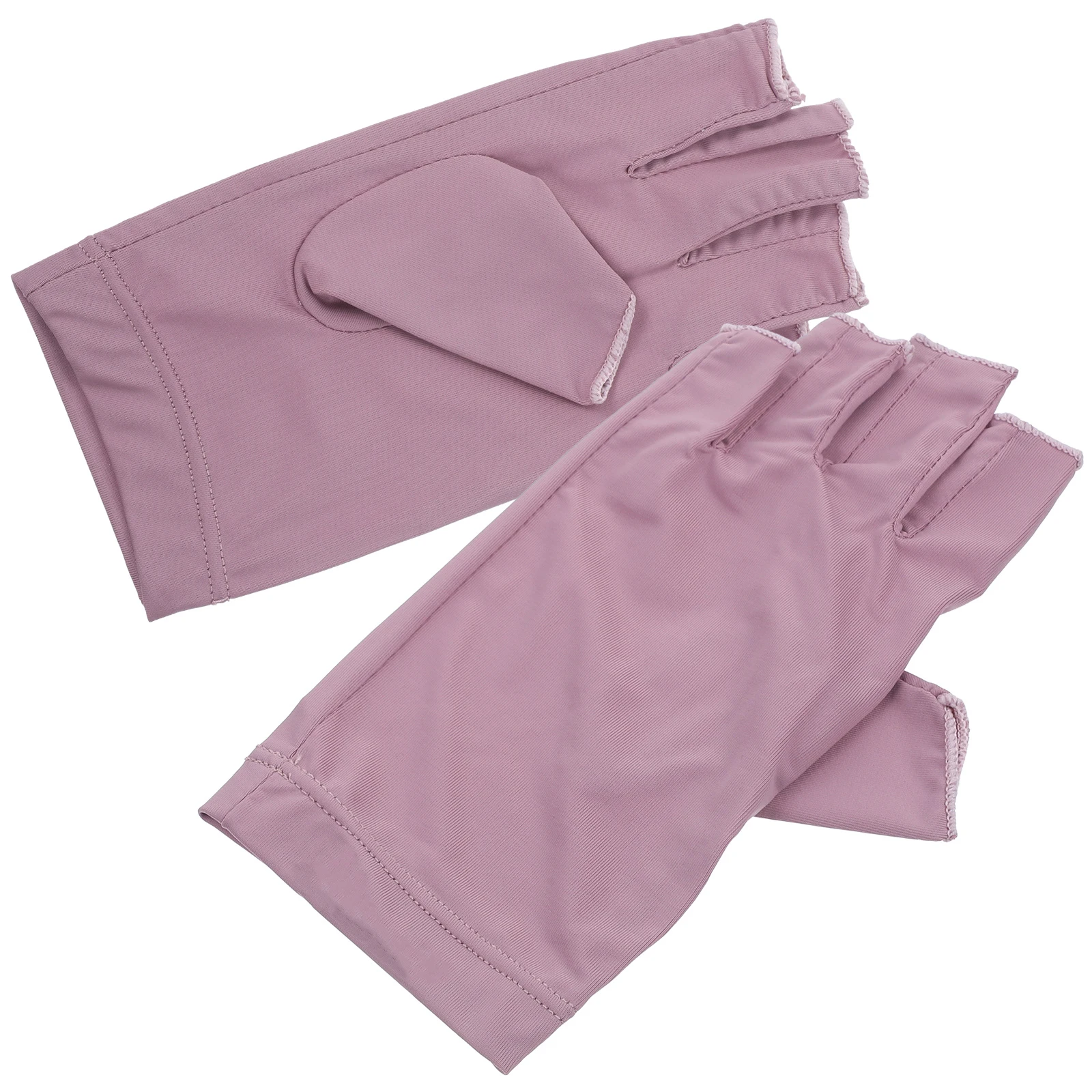 

1Pair Uv Protection Nail Fingerless Gel Manicure Gloves Anti Uv Breathable Hand Protection for Salon Use