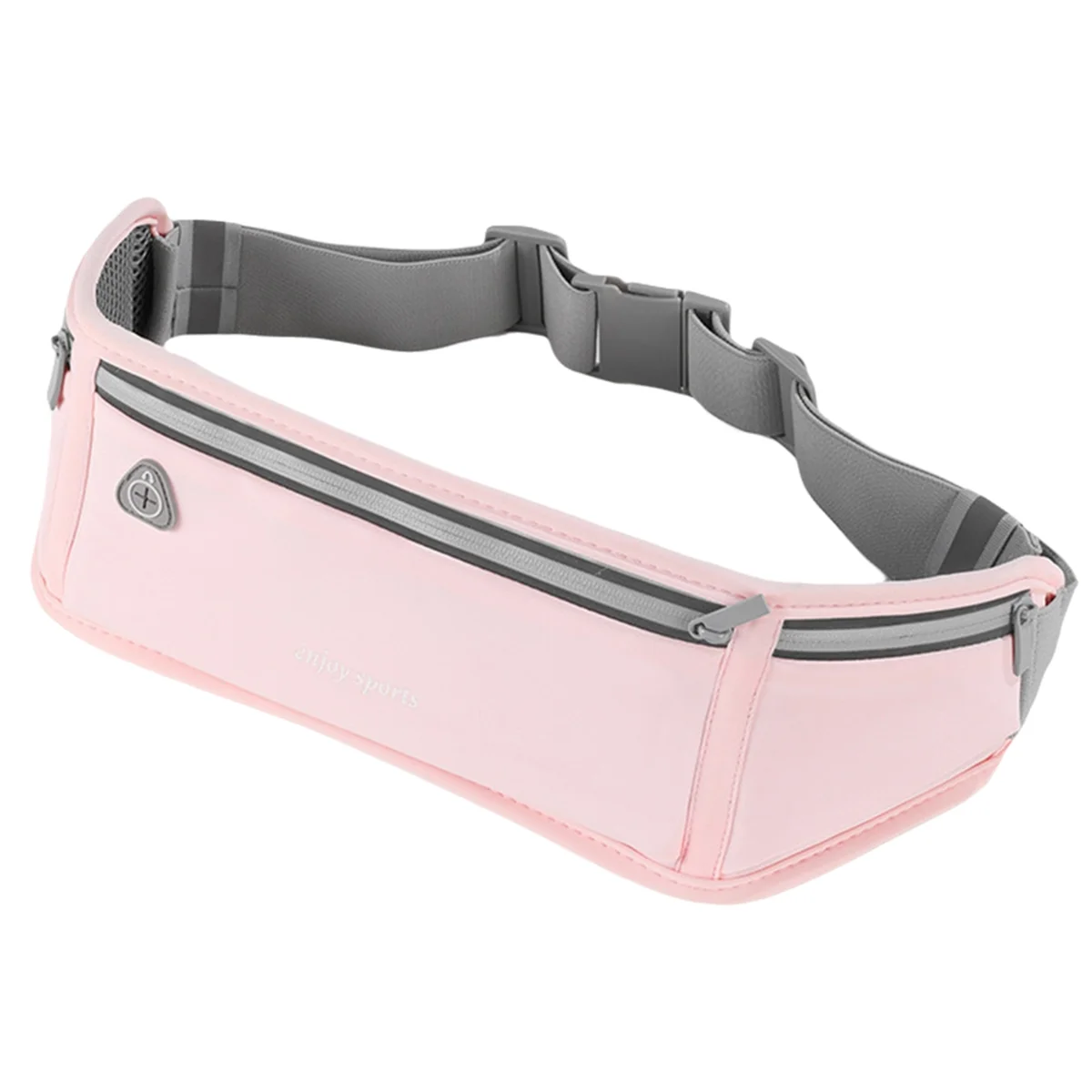 

【COMELY】Pink Sports Waist Bag Wallet and Phone Pocket Inside the Waist Bag Reflective Tape for Hiking and Cycling