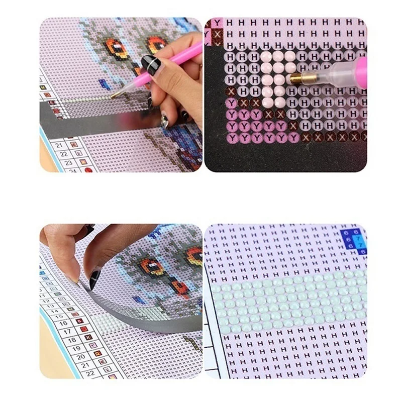 Diamond Embroidery Painting Ruler Paste Dotting Rhinestone Point Anti-stick Drilling Ruler Tools DIY Diamond Painting Accessory