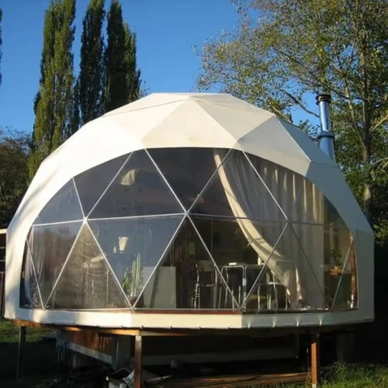 Waterproof PVC Geodome Luxury Camping Starlight Tent for Scenic Area Restaurant Dining Lounges and Theme Activities Booths