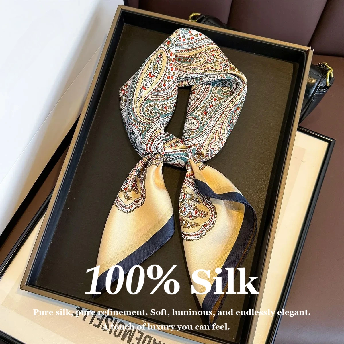 

Новый 100% шелковый шарф-платок из тутового шелкопряда, квадратные платки для весны и лета, защита от солнца, фулярд, буфанда, эшарп, пончо, пашмина