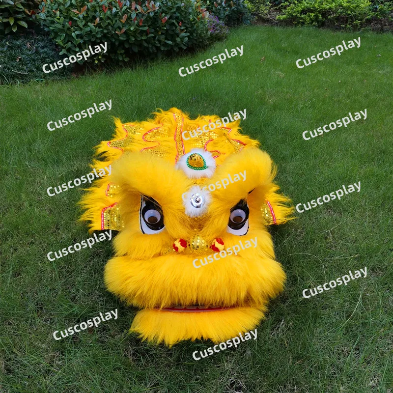 Weihnachten Chinesischen Löwen Tanz Wolle Löwe Maskottchen Kostüm Für Kinder Cartoon Familie Requisiten Outfit Kleid Party Karneval Festival