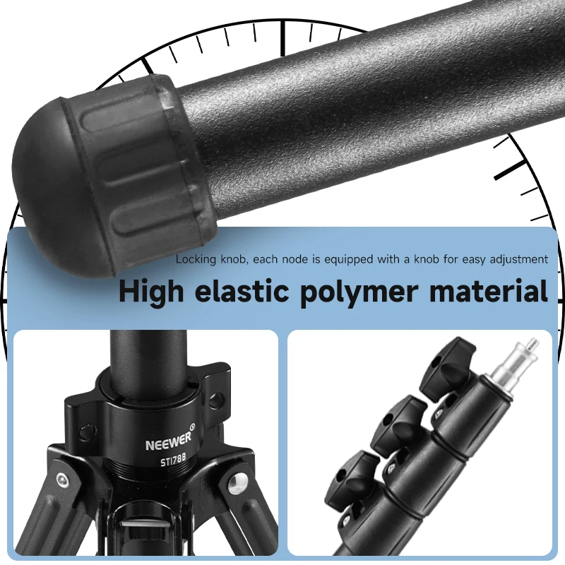 NEEWER 1.78m Reverse folding tripod portable stand set for LED flash soft light box travel monopod