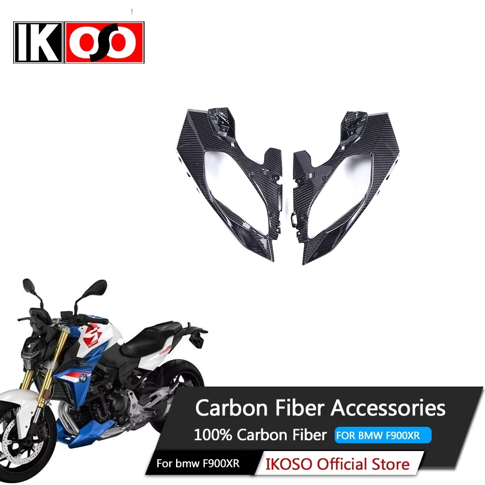 Motorcycle Front Lamp Lower Cover 3K Dry Carbon Fiber Side Fairing Modified Accessories For BMW F900XR 2023 +