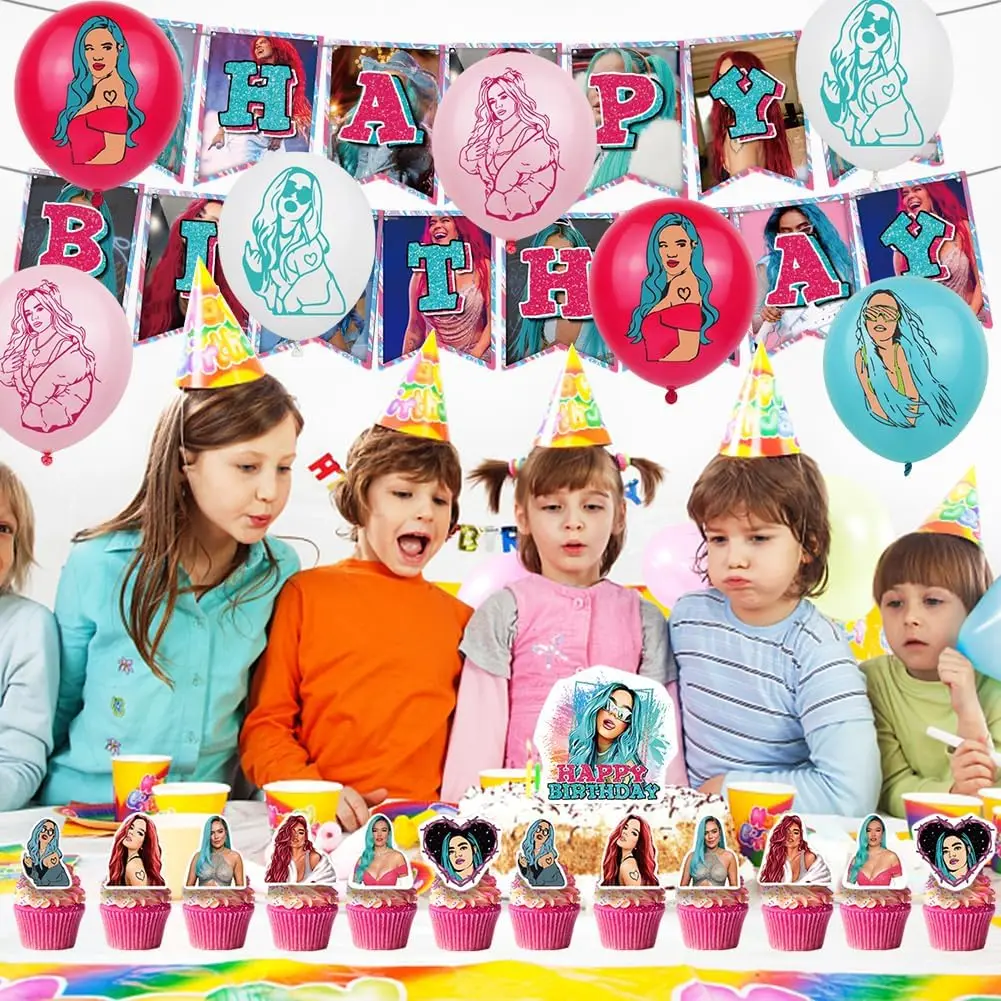 Karol G Birthday Decorations Hilloly Karol G Party Set Balloons Banners Cupcake Toppers Singer Birthday Party Supplies Pop Music